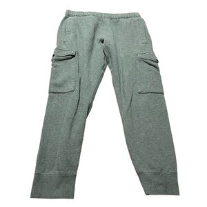 Roots Canada Men's Cargo Sweat Pants Size Large Gray Baggy Streetwear
